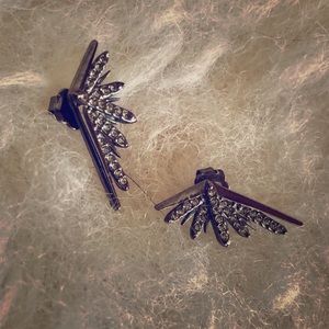 Nadri Rhodium plated Cubic Zirconia Ear Crawlers